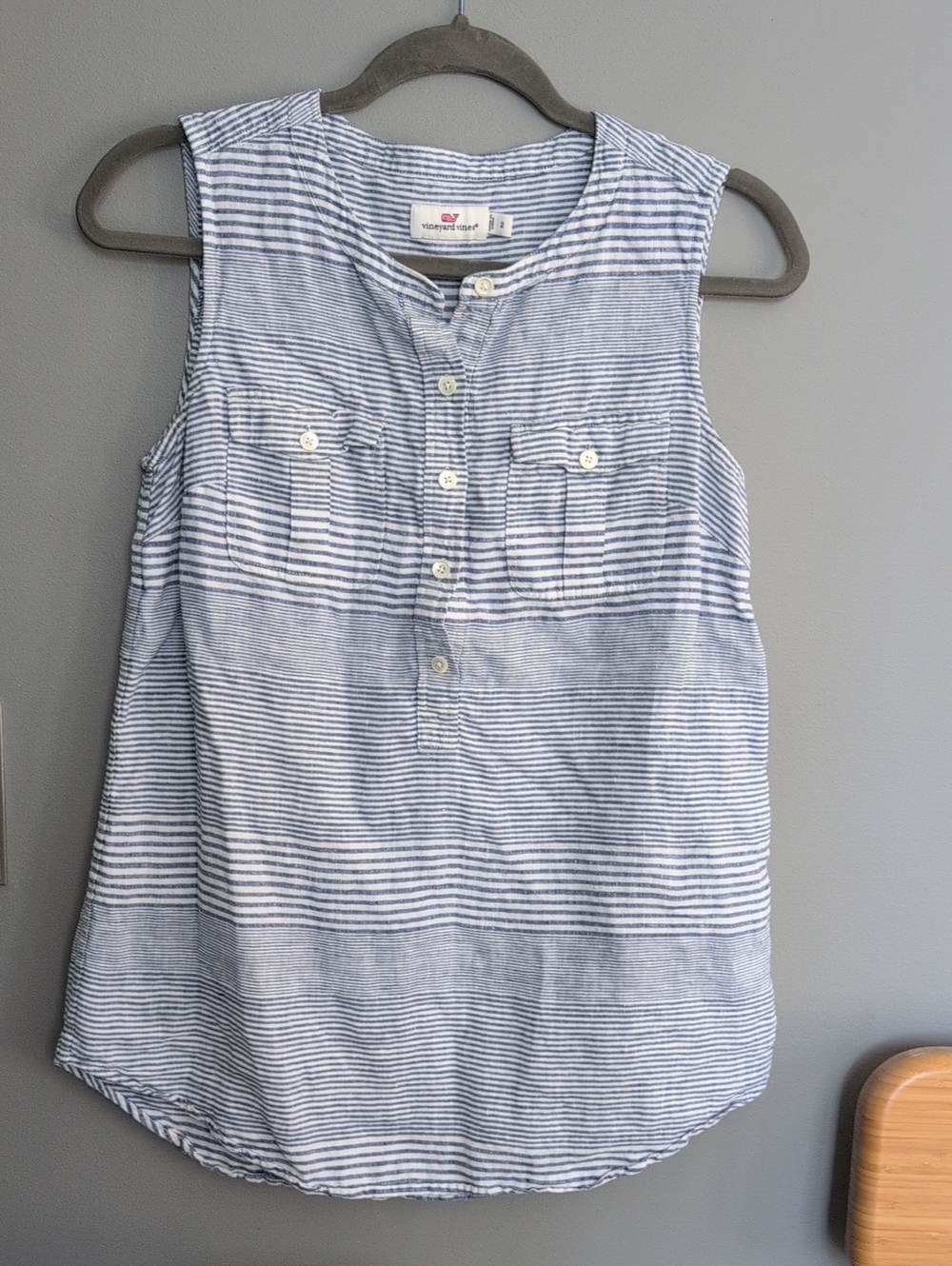 Vineyard Vines Sleeveless Linen Shirt